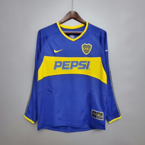 Boca Juniors 2003-04 Home Long Sleeve Retro Jersey