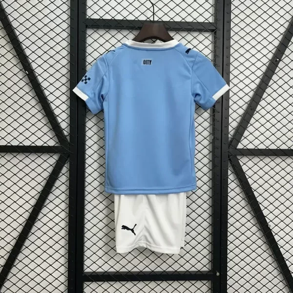 Manchester City 2025-26 Home Kids Kit - Image 2
