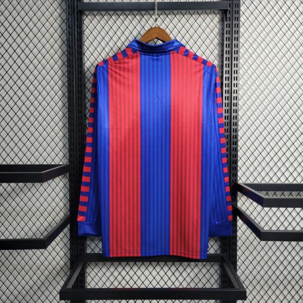 Barcelona 1992 Home Long Sleeve Retro Jersey - Image 2