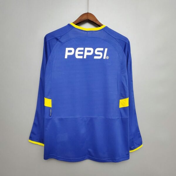 Boca Juniors 2003-04 Home Long Sleeve Retro Jersey - Image 2