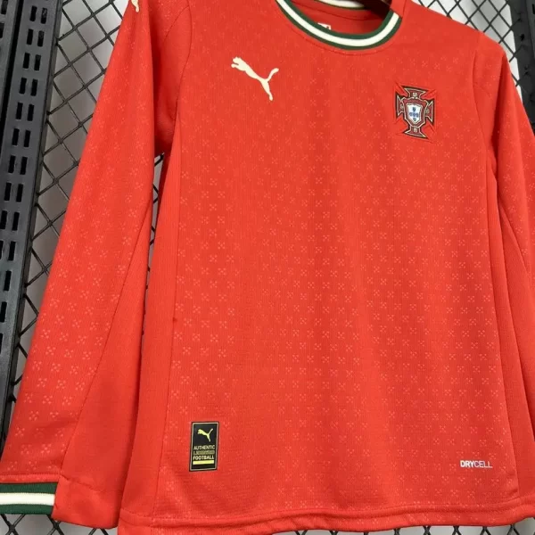 Portugal 2025-26 Home Long Sleeves Kids Kit - Image 3