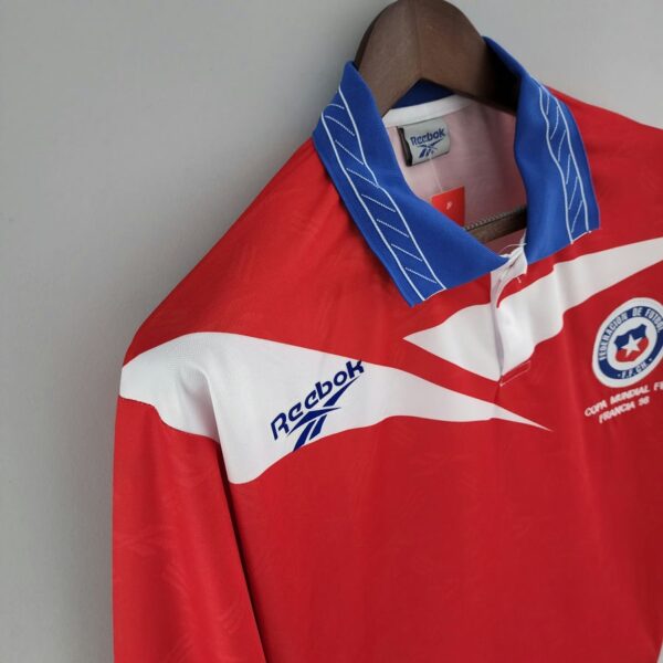 Chile 1998-99 Home Long Sleeve Retro Jersey - Image 3