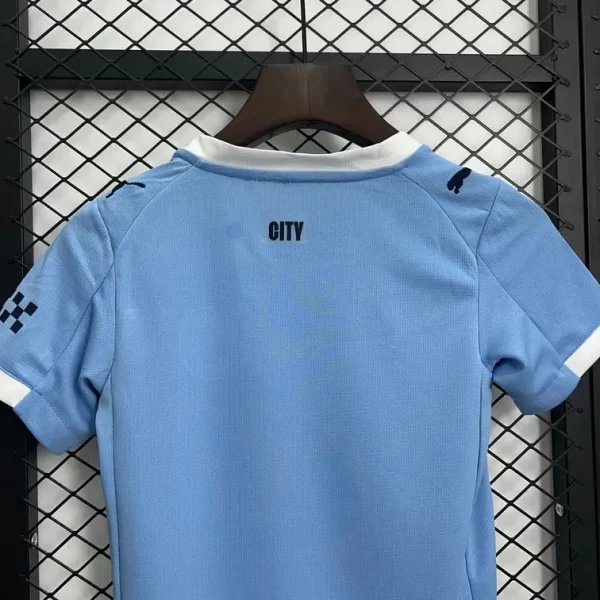 Manchester City 2025-26 Home Kids Kit - Image 4