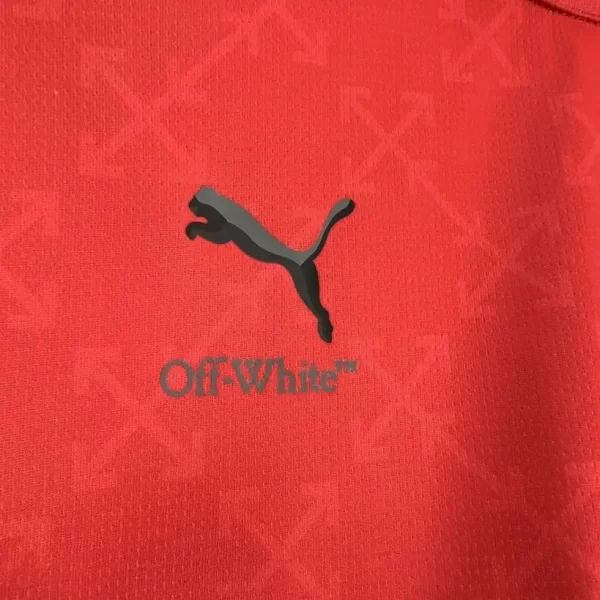 AC Milan 2025-26 Co-Branded Diavoli OFF-WHITE Red & Green Jersey Fan Version - Image 4