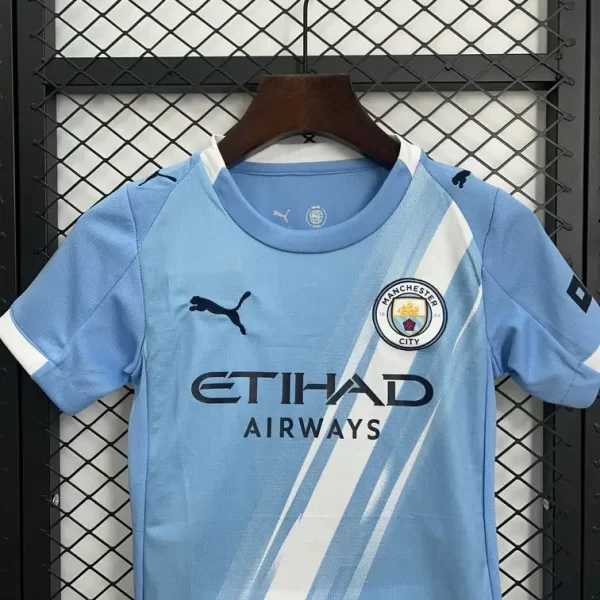 Manchester City 2025-26 Home Kids Kit - Image 5