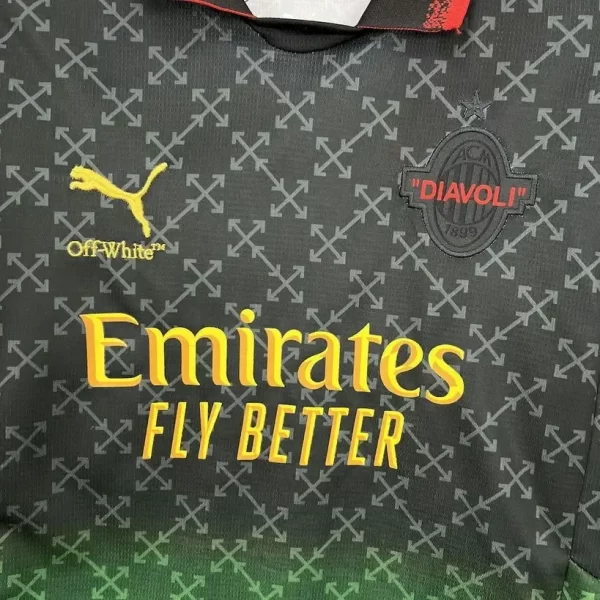 AC Milan 2025-26 Co-Branded Black Kids Kit - Image 5