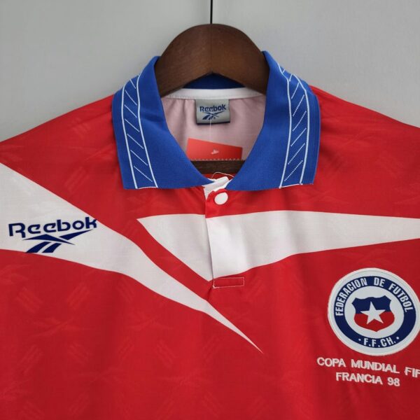 Chile 1998-99 Home Long Sleeve Retro Jersey - Image 6