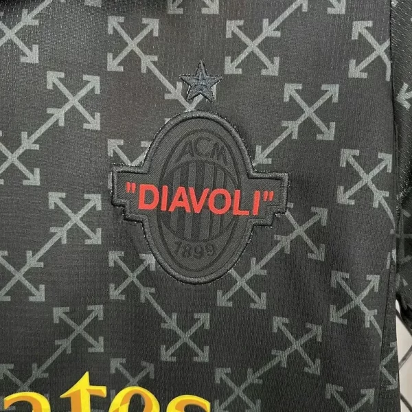 AC Milan 2025-26 Co-Branded Black Kids Kit - Image 7