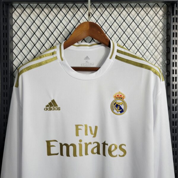 Real Madrid 2019-20 Long Sleeve Retro Jersey - Image 8
