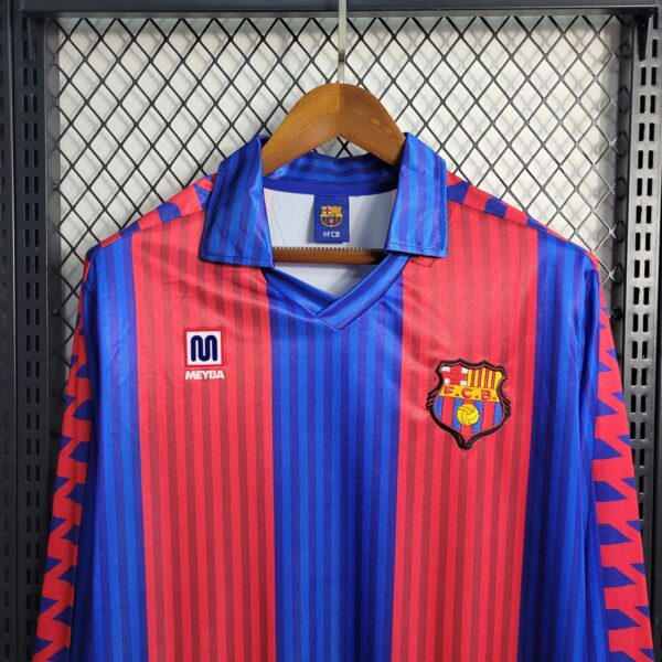 Barcelona 1992 Home Long Sleeve Retro Jersey - Image 8