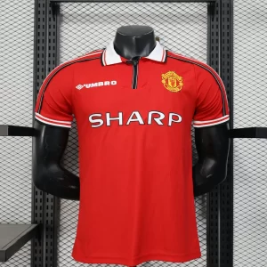 Manchester United 1998-99 Home Retro Jersey Player Version