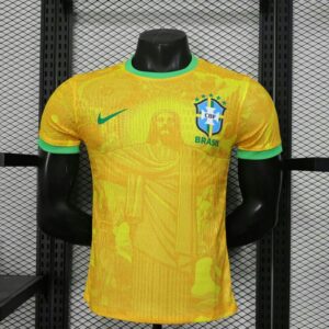 Brazil 2025-26 Yellow Christ the Redeemer Special Edition Jersey Player Version