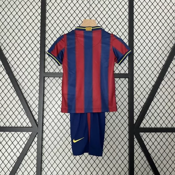 Barcelona 2009-10 Home Retro Kids Kit - Image 2