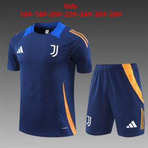 Juventus 2024-25 Royal Blue Short Sleeve Kids Training Kit