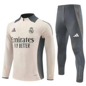 Real Madrid 2024-25 Apricot Half Zip Long Sleeve Training Kit
