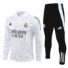 Real Madrid 2024-25 White Grey (Camo Edition) Half Zip Long Sleeve Training Kit