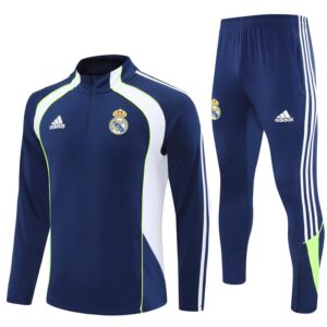 Real Madrid 2025-26 Royal Blue Half Zip Long Sleeve Training Kit