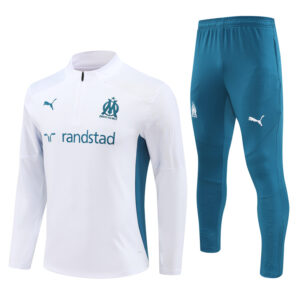 Marseille 2024-25 White Half Zip Long Sleeve Training Kit