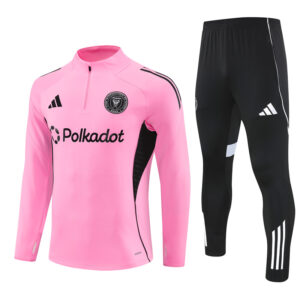 Inter Miami 2025-26 Pink Half Zip Long Sleeve Training Kit