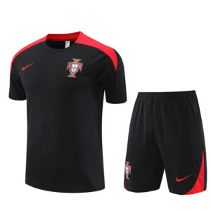 Portugal 2024-25 Black Short Sleeve Training Kit