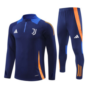 Juventus 2024-25 Royal Blue Half Zip Long Sleeve Training Kit