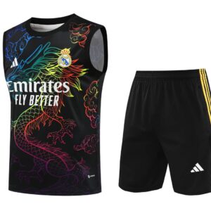 Real Madrid 2024-25 Black Dragon Vest Training Kit