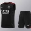 PSG 2024-25 Black Burgundy Vest Training Kit
