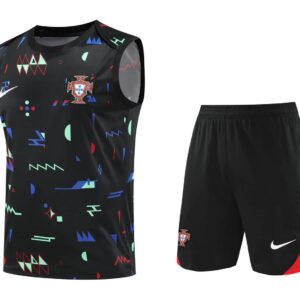 Portugal 2024-25 Abstract Black Vest Training Kit