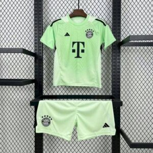 Bayern Munich 2025-26 Green Goalkeeper Kids Kit
