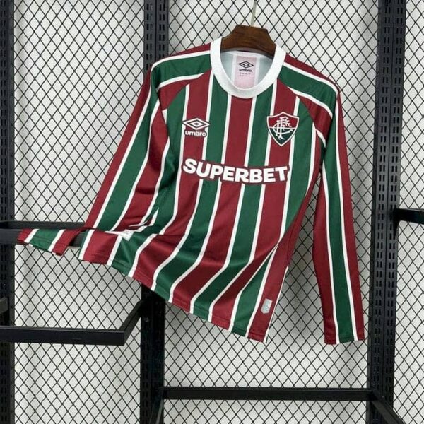 Fluminense 2025-26 Home Long Sleeves Jersey Fan Version