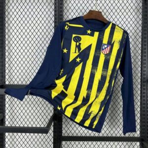 Atletico Madrid 2025-26 Navy and Yellow Pre-Match Training Jersey
