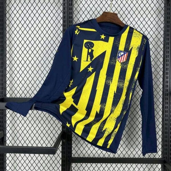 Atletico Madrid 2025-26 Navy and Yellow Pre-Match Training Jersey