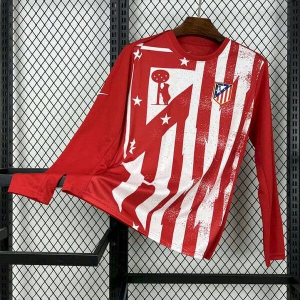 Atletico Madrid 2025-26 Red and White Pre-Match Training Jersey