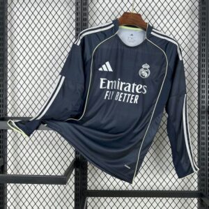 Real Madrid 2025-26 Away Long Sleeves Jersey Fan Version