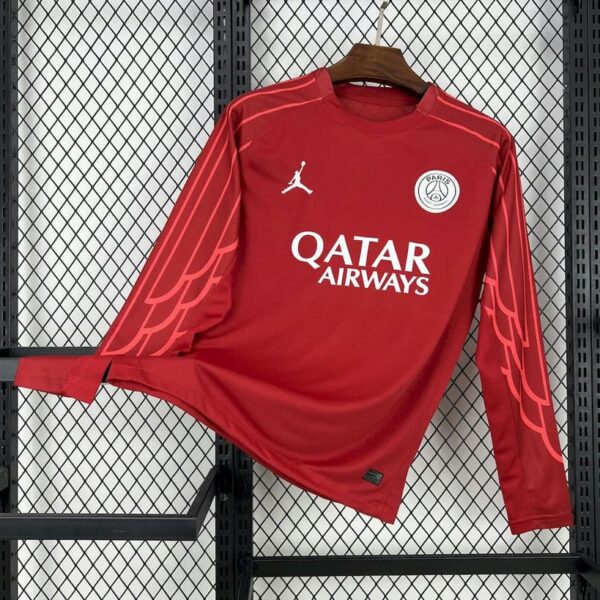 Paris Saint-Germain 2025-26 Red Goalkeeper Long Sleeves Jersey