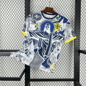 Brazil 2025-26 Jesus Blue And White Special Edition Jersey