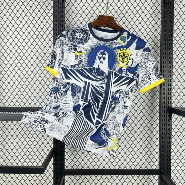 Brazil 2025-26 Jesus Blue And White Special Edition Jersey
