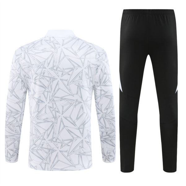 Real Madrid 2024-25 White Grey (Camo Edition) Half Zip Long Sleeve Training Kit - Image 2