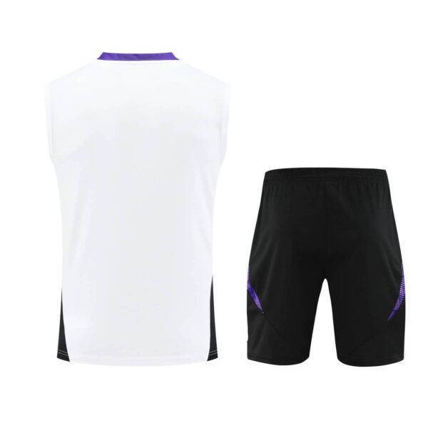 Real Madrid 2024-25 White Purple Vest Training Kit - Image 2