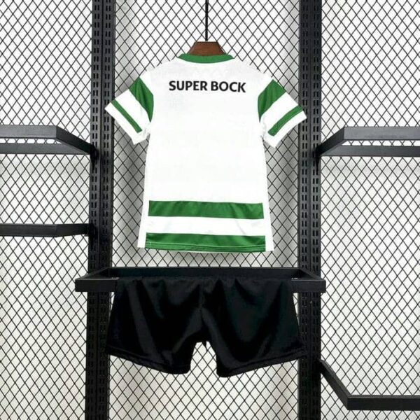 Sporting Lisbon 2025-26 Home Kids Kit - Image 2