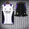 Real Madrid 2024-25 White Purple Vest Training Kit - Image 3