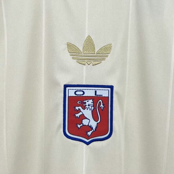 Olympique Lyonnais 2025-26 Beige Anniversary Edition Jersey - Image 3