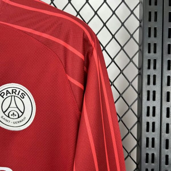 Paris Saint-Germain 2025-26 Red Goalkeeper Long Sleeves Jersey - Image 3