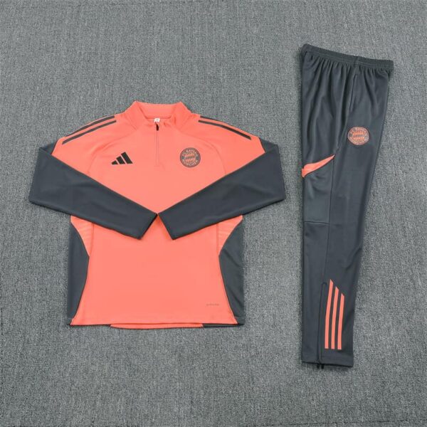 Bayern Munich 2025-26 Orange Half Zip Long Sleeve Training Kit - Image 3