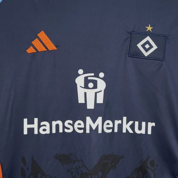 Hamburger SV 2024-25 Navy Blue and Sky Blue Pre-Match Training Jersey - Image 4