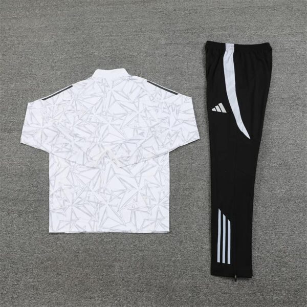 Real Madrid 2024-25 White Grey (Camo Edition) Half Zip Long Sleeve Training Kit - Image 4