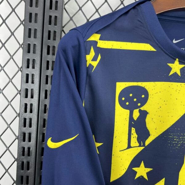 Atletico Madrid 2025-26 Navy and Yellow Pre-Match Training Jersey - Image 5