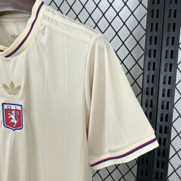 Olympique Lyonnais 2025-26 Beige Anniversary Edition Jersey - Image 7