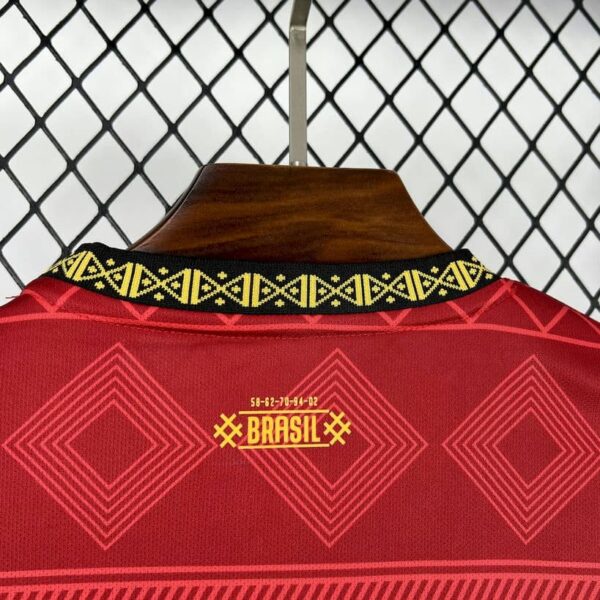 Brazil 2025-26 Jordan Red Diamond Pattern Special Edition Jersey - Image 7