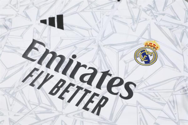 Real Madrid 2024-25 White Grey (Camo Edition) Half Zip Long Sleeve Training Kit - Image 7